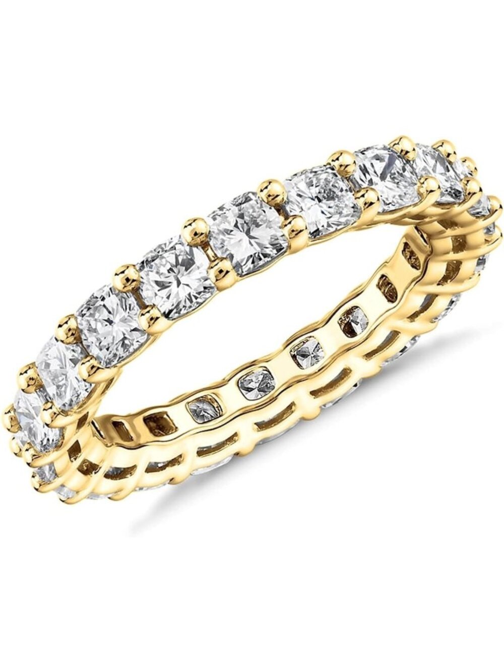 14K Gold Plated Stackable Eternity Ring for Women, Love Wedding Band, Adjustable